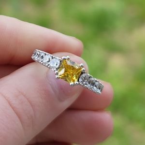 925 Sterling Silver Citrine Ring